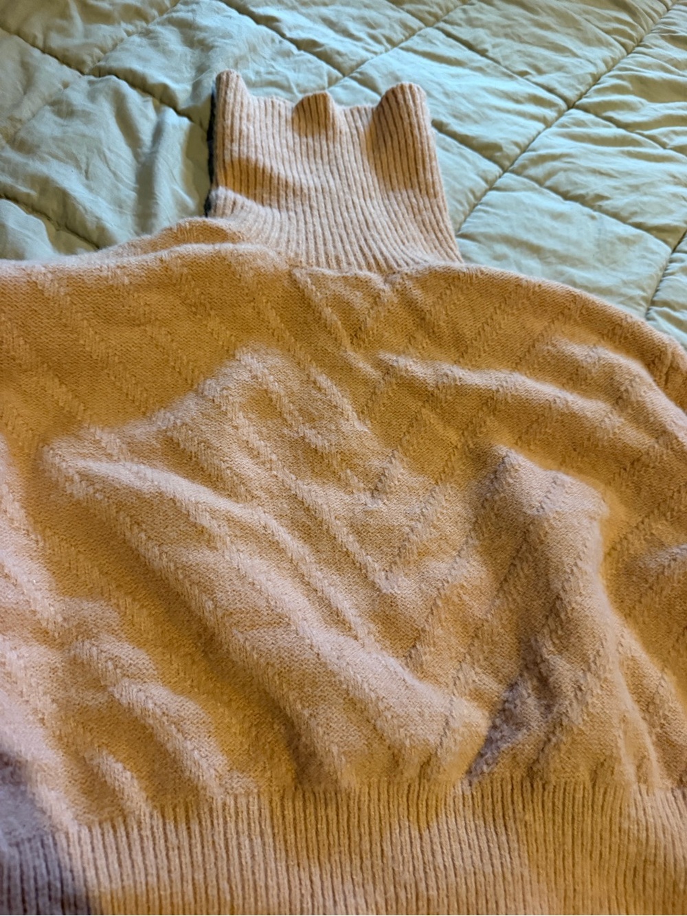 Beige Turtleneck Women's Sweater